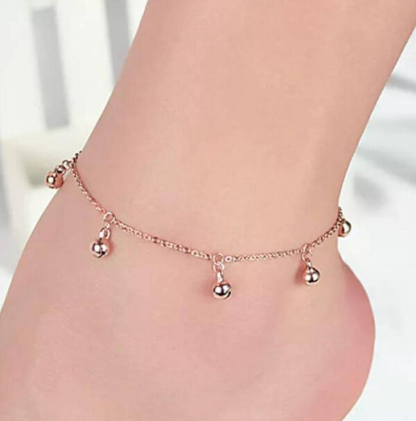 Gold-Plated Alloy Anklet Pair